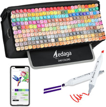 Load image into Gallery viewer, 280 Colors Alcohol Markers with Free App, Dual Tip Art Markers with Kickstand Case for Artists Adults and Kids. IN STOCK