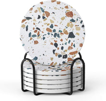 Load image into Gallery viewer, Corkspin Coasters for Drinks, Absorbent Coasters with Holder Set of 6, Avoid Furniture Being Scratched and Soiled, Housewarming Gift for Home Decor, 4 inches Gadgets