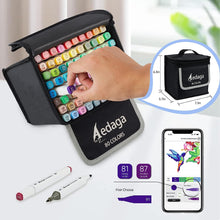 Load image into Gallery viewer, 80 Colors Alcohol Markers for Artists, Free APP for Coloring, IN STOCK in USA warehouse