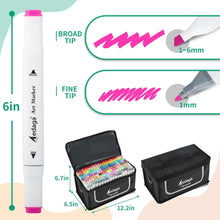 Load image into Gallery viewer, 200 Colors Alcohol Markers with Free App, Dual Tip Art Marker with Kickstand Case for Artists Adults and Kids. IN STOCK