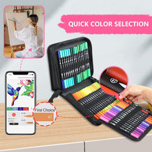 Load image into Gallery viewer, 80 Colors Numbered Dual Tip Brush Pens with Free App, Fine and Brush Tips Pens for Adults and Kids, Coloring Markers for Coloring Book Bullet Journaling Note Taking Planner Hand Lettering