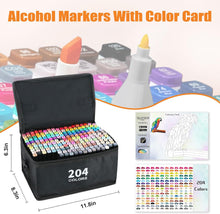 将图片加载到图库查看器,BR 204 Colors Alcohol Markers with Free App, Chisel Tip and Fine Tip, Alcohol-Based Marker for Artists, Art Markers for Painting, Coloring, Sketching and Drawing,Great Gift Idea