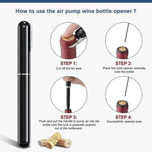 Load image into Gallery viewer, Amazingly Simple Wine Opener with Foil Cutter Gift Set for Wine Lovers | Upgraded Wine Pump Air Pressure Wine Bottle Opener Easy Cork Remover Corkscrew | Wine Bottle Openers
