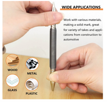 Load image into Gallery viewer, WHLLING 2-Piece Dual Head Nail Setter and Hinge Pin Punch Set, Hammerless 1/32″& 1/16″Spring Nail Set, 5000 PSI Striking Force Door Pin Removal Tool