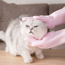 Load image into Gallery viewer, Pet bath brush, pet silicone glove 2 pairs pack.
