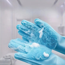 Load image into Gallery viewer, Pet bath brush, pet silicone glove 2 pairs pack.
