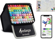 Load image into Gallery viewer, YHC 80 Colors Alcohol Markers for Artists, Free APP for Coloring, Dual Tips Alcohol-Based Markers for Drawing,Painting and Sketching, Great Gift Idea for Kids and Adults.
