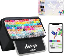 Load image into Gallery viewer, 120 Colors Alcohol Markers for Artists, Free APP for Coloring.  IN STOCK in USA warehouse
