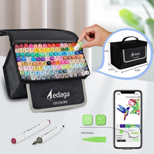 Load image into Gallery viewer, 120 Colors Alcohol Markers for Artists, Free APP for Coloring.  IN STOCK in USA warehouse
