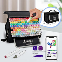 Load image into Gallery viewer, YHC 160 Colors Alcohol Markers for Artists, Free APP for Coloring, Dual Tips Alcohol-Based Markers for Drawing,Painting and Sketching, Great Gift Idea for Kids and Adults.
