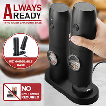 Load image into Gallery viewer, Electric Salt and Pepper Grinder Set, automatic pepper mill,USB rechargeable
