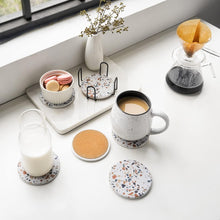 Load image into Gallery viewer, Corkspin Coasters for Drinks, Absorbent Coasters with Holder Set of 6, Avoid Furniture Being Scratched and Soiled, Housewarming Gift for Home Decor, 4 inches Gadgets
