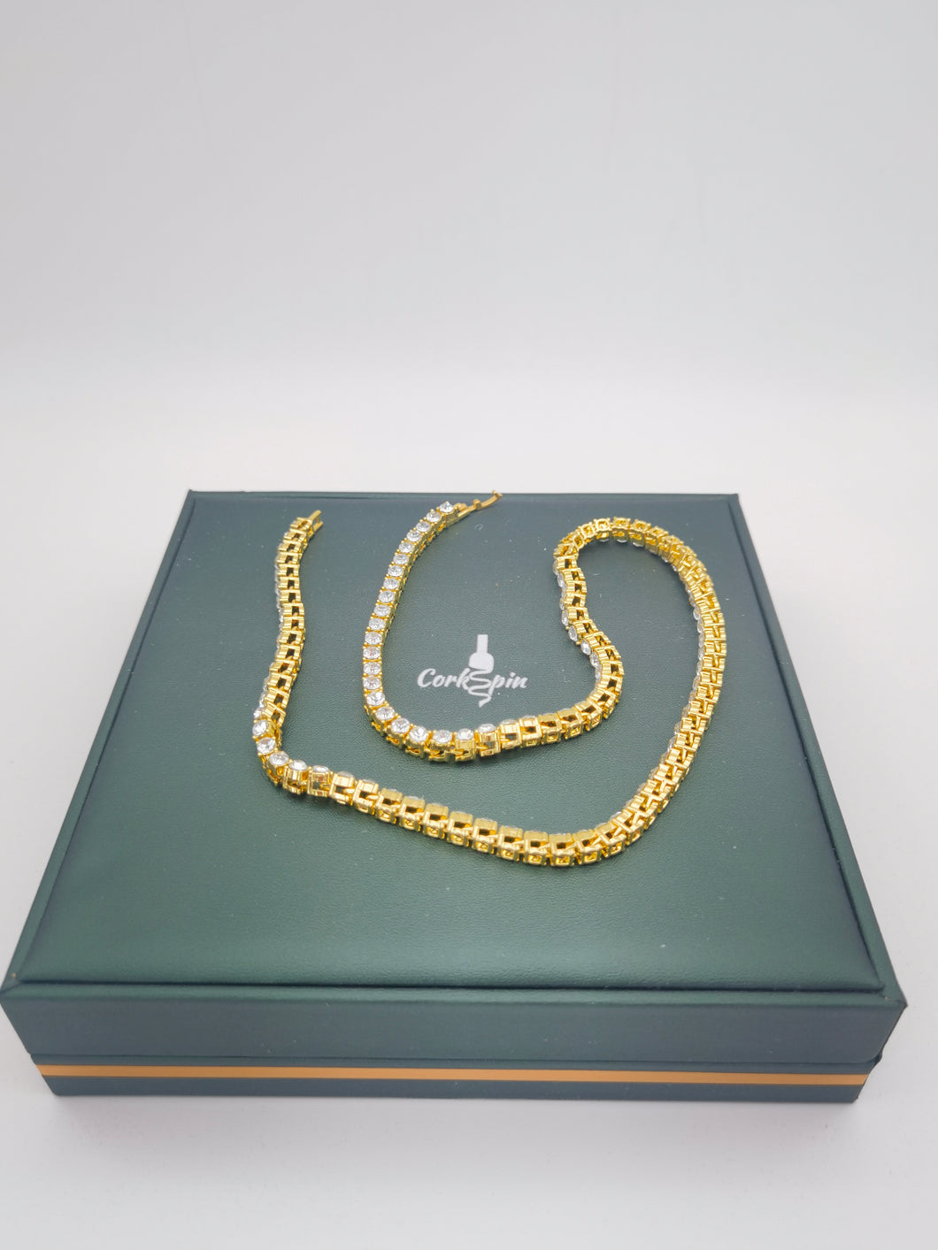 Gold Diamond Cut Chains For Men Women  Hip Hop Jewelry with Gift Box