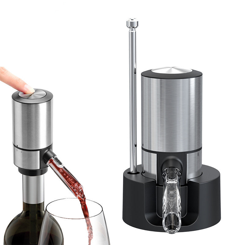Electric Automatic Wine Aerator Dispenser with Storage Base
