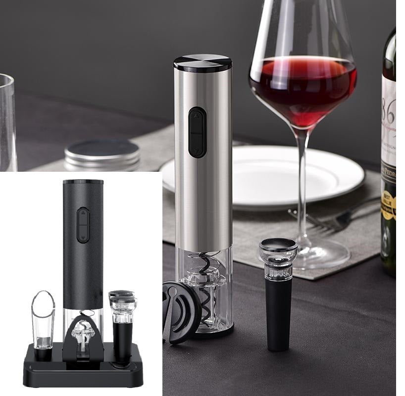 Different Color Option Rechargeable Wine Opener Gift Set WITH Base
