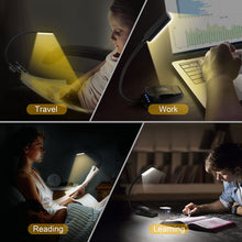 Load image into Gallery viewer, 9 LED Rechargeable Book Light for Reading in Bed - Eye Caring 3 Color Temperatures,Stepless Dimming Brightness,12+Hrs Runtime Small Lightweight Clip On Book Reading Light for Kids,Studying
