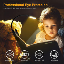 Load image into Gallery viewer, 9 LED Rechargeable Book Light for Reading in Bed - Eye Caring 3 Color Temperatures,Stepless Dimming Brightness,12+Hrs Runtime Small Lightweight Clip On Book Reading Light for Kids,Studying
