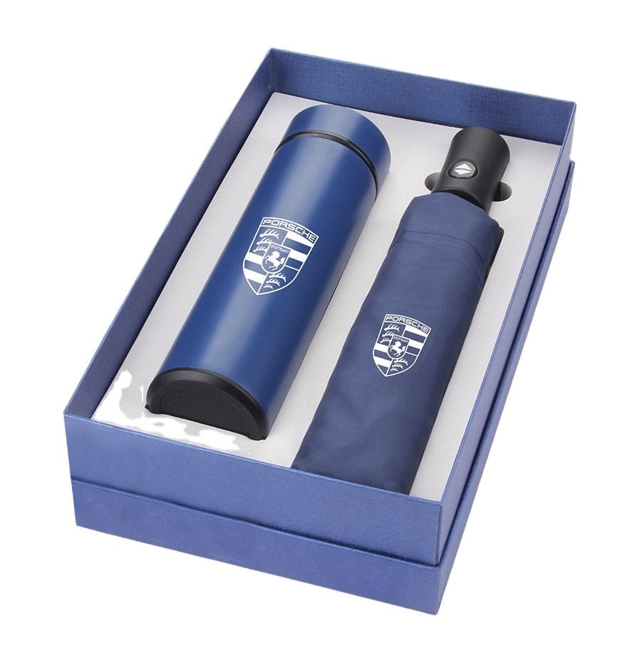 Electronic Automatic smart Umbrella water bottle with Temperature Business promotional gift set Hot